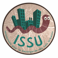 Logo ISSU : un ver de terre qui porte une ville